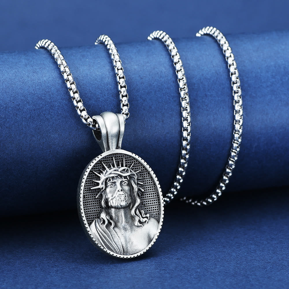 Collier amulette Jésus Couronne d'épines