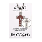 Collar Cruz de Oración por Bendiciones de Fútbol Estilo Deportivo
