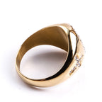 Anillo de acero inoxidable de la Virgen María con signo de la cruz, anillos católicos para joyería religiosa