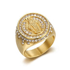 Bague catholique en acier inoxydable Vierge Marie