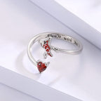 La vitalidad de Jesús: Anillo ajustable de cardenal rojo