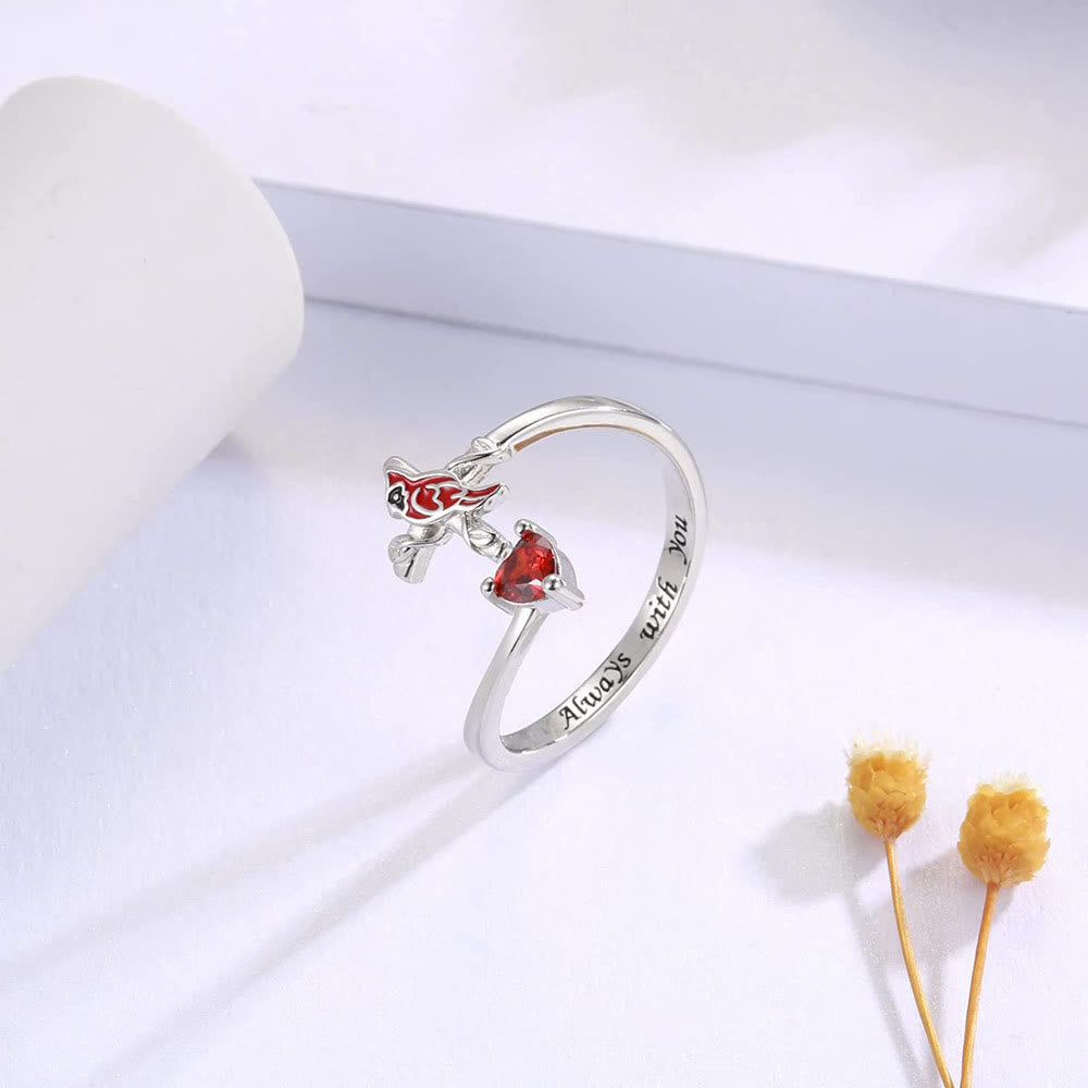 La vitalidad de Jesús: Anillo ajustable de cardenal rojo