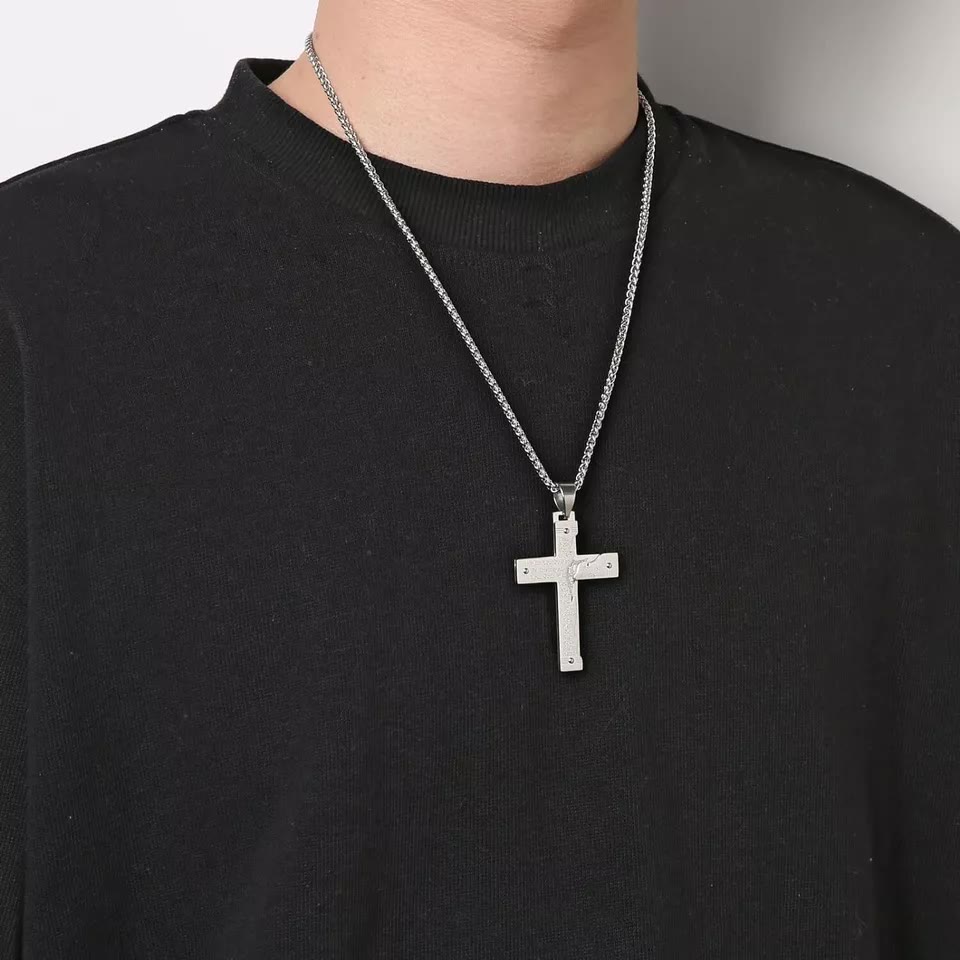 Jésus Crucifix Religion Croix Pendentif Collier