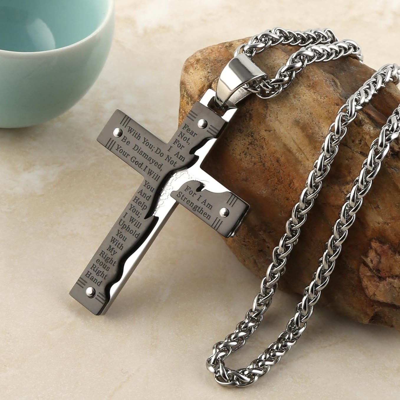 Jésus Crucifix Religion Croix Pendentif Collier