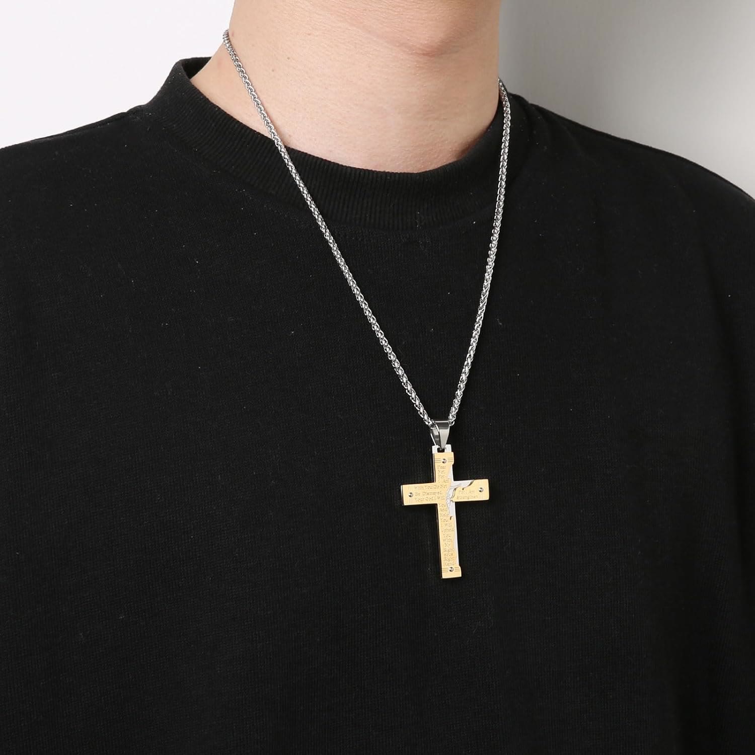 Jésus Crucifix Religion Croix Pendentif Collier