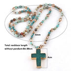 Pendentif Croix Catholique Collier Chrétien Bijoux Religieux