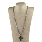 Pendentif Croix Catholique Collier Chrétien Bijoux Religieux