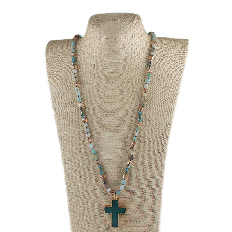 Pendentif Croix Catholique Collier Chrétien Bijoux Religieux
