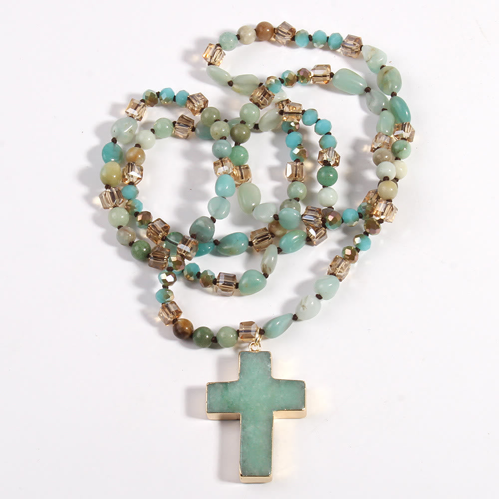 Pendentif Croix Catholique Collier Chrétien Bijoux Religieux