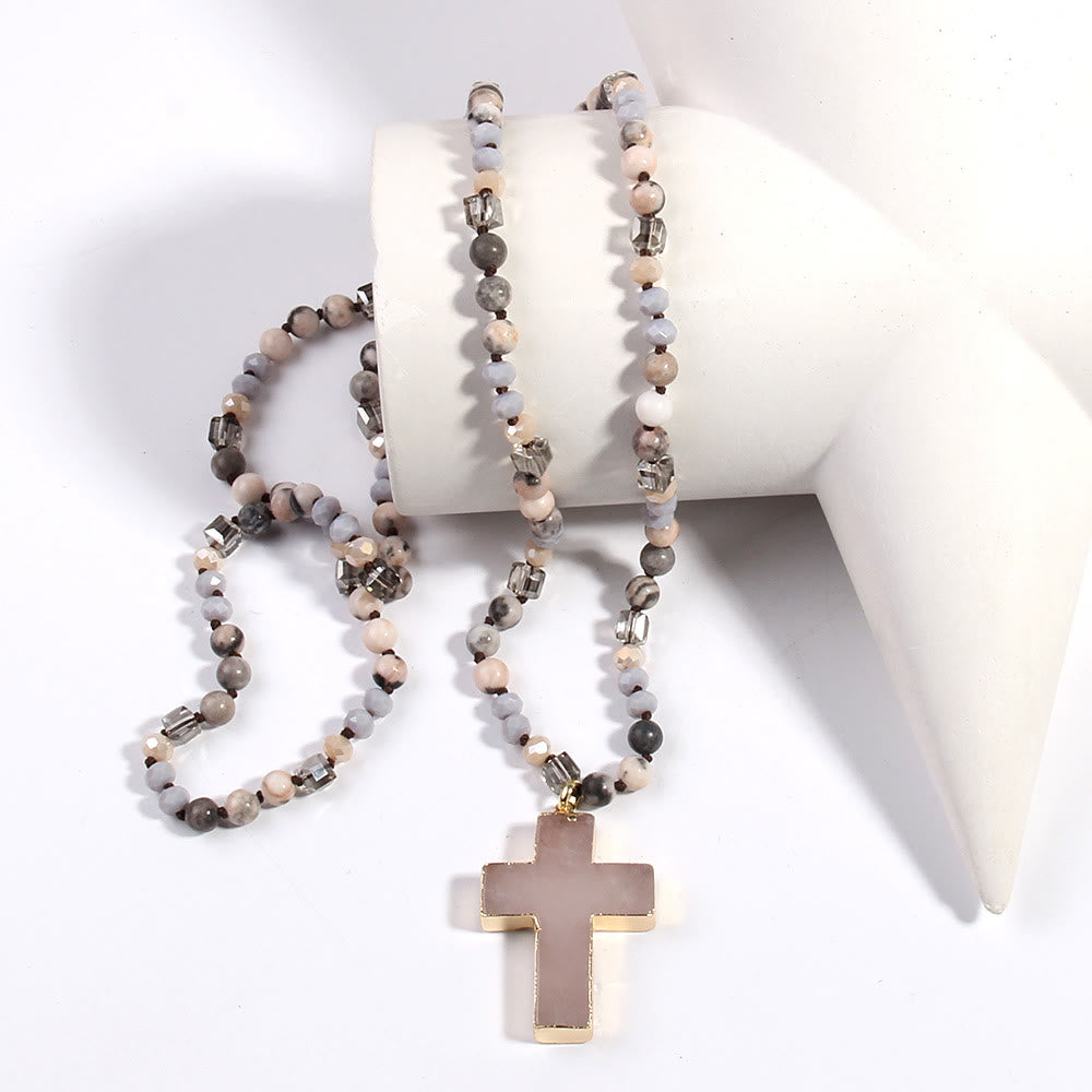 Pendentif Croix Catholique Collier Chrétien Bijoux Religieux