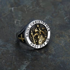 Anillo de Sello de San Cristóbal Protégenos