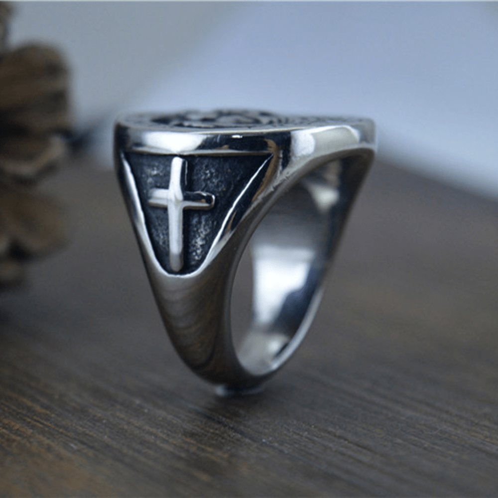 Anillo de Sello de San Cristóbal Protégenos