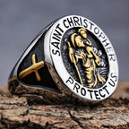 Anillo de Sello de San Cristóbal Protégenos