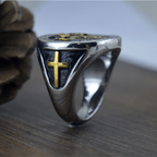 Anillo de Sello de San Cristóbal Protégenos