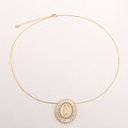 Collier pendentif amulette Vierge de Guadalupe en zircone