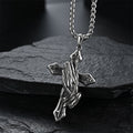 Pendentif Collier Croix Mains Qui Prient en Acier Inoxydable