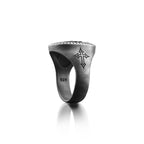 Bague vintage en forme de tête du Christ Jésus pour bénédiction