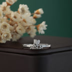 Bague minimaliste de foi chrétienne « I Love Jesus »