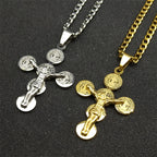 Collier pendentif Croix Médaille de Saint Benoît