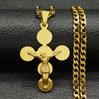 Collier pendentif Croix Médaille de Saint Benoît