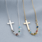 Collier Croix Pierre de Naissance Biblique Bijou Religieux Cadeau