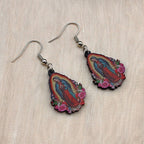 Boucles d'oreilles colorées Vierge Marie Notre-Dame de Guadalupe