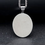 Collier pendentif religieux en acier inoxydable Vierge Marie