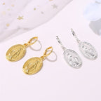 Boucles d'oreilles religion médaille miraculeuse Marie VIP