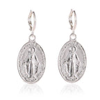 Boucles d'oreilles religion médaille miraculeuse Marie VIP