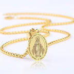 Collar Religioso con Colgante de María Milagrosa