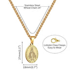 Collar Religioso con Colgante de María Milagrosa