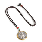 Clásico Collar Amuleto de Medalla de San Benito