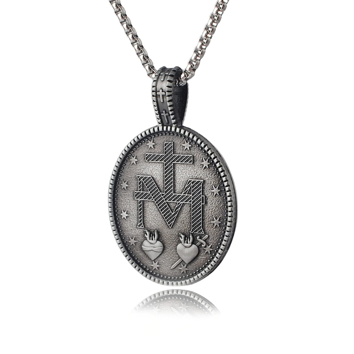 Collier Pendentif Médaille Miraculeuse Vierge Marie