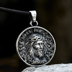 Collier Pendentif Jésus "Que Dieu vous Bénisse" de Style Classique