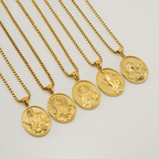 Collier pendentif 11 icônes classiques rétro « Bless »