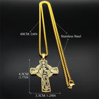 Collar con Cruz de Vid, Halo Eucarístico y Elementos Múltiples