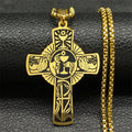 Collar con Cruz de Vid, Halo Eucarístico y Elementos Múltiples