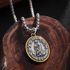 Collar de aleación de la Virgen de Guadalupe de estilo retro