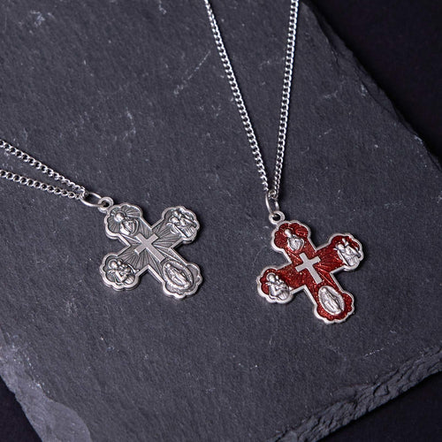 Classic Style Carmelite Five-in-One Four-Way Cross Pendant Alloy Necklace