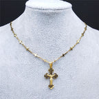 Collar con Colgante de Crucifijo de Estilo Retro Noble con Cadena
