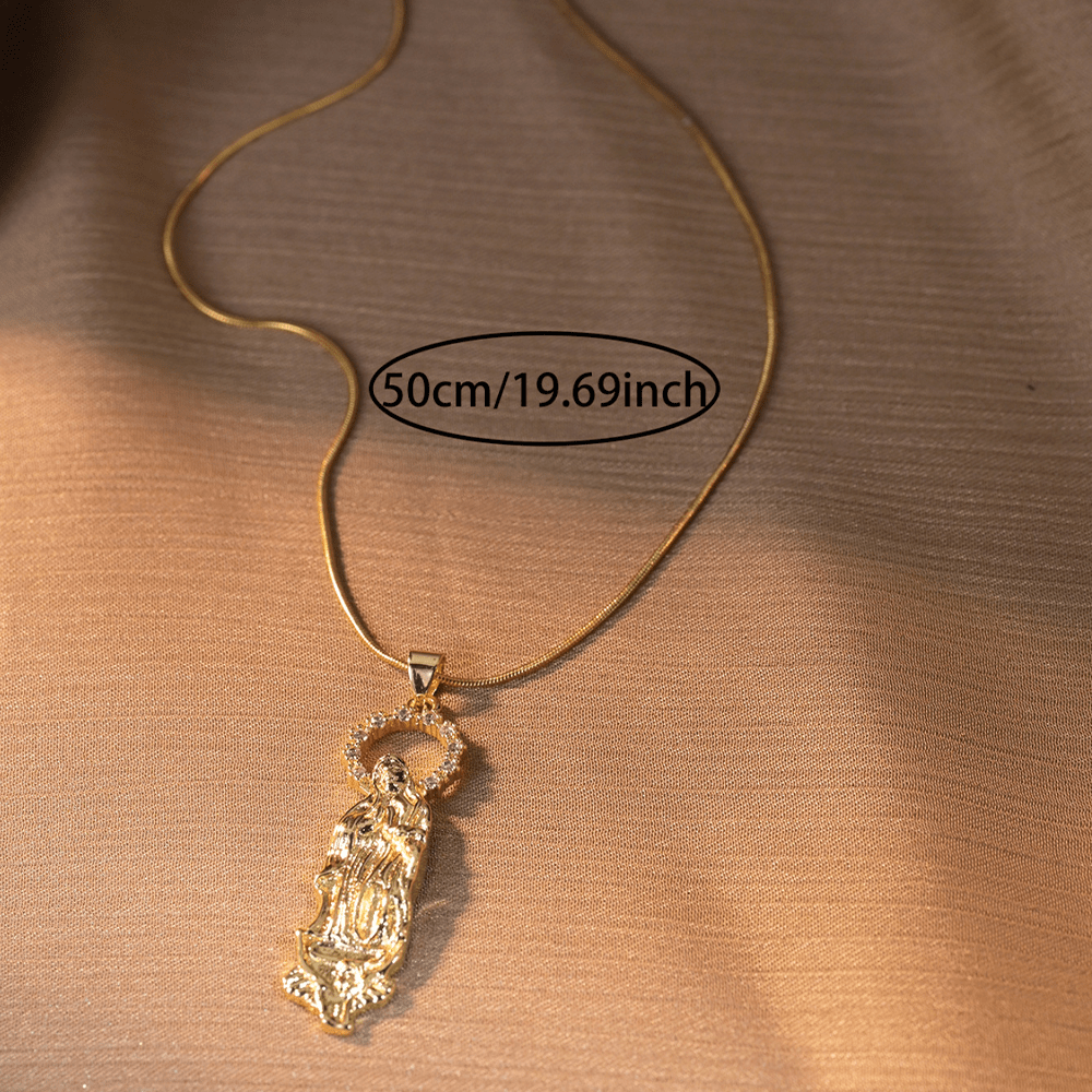 Collar con colgante de la Virgen de Guadalupe de lujo