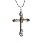 Collier avec pendentif rétrocrucifix style classique et Notre-Dame de Guadalupe