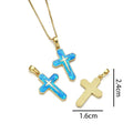 Collier pendentif Crucifixion style minimaliste cuivré