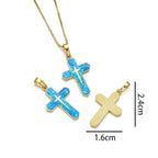 Collier pendentif Crucifixion style minimaliste cuivré