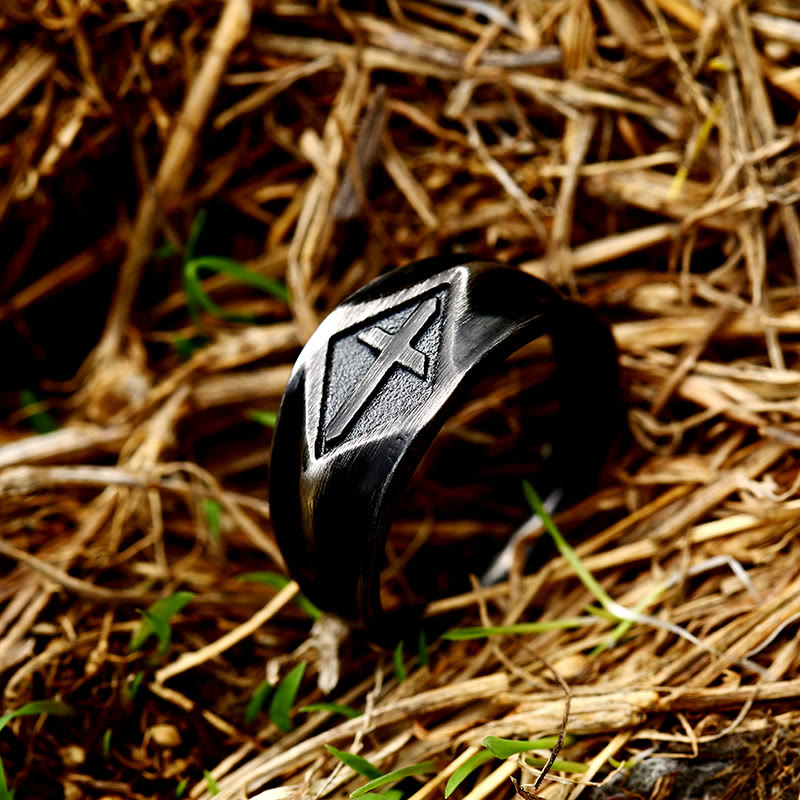 Anillo de Acero de Titanio Vintage Estilo Retro