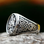 Anillo de aleación con diseño clásico retro de dragón de San Jorge