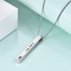 Collar con colgante de inspiración, fuerza y fe, con versículos bíblicos de estilo de diseño minimalista (8 versículos)