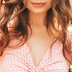 Collar con colgante de inspiración, fuerza y fe, con versículos bíblicos de estilo de diseño minimalista (8 versículos)
