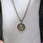 Collier Pendentif Protection Sacrée Style Rétro Classique Saint Benoît