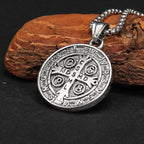 Collier Pendentif Protection Sacrée Style Rétro Classique Saint Benoît